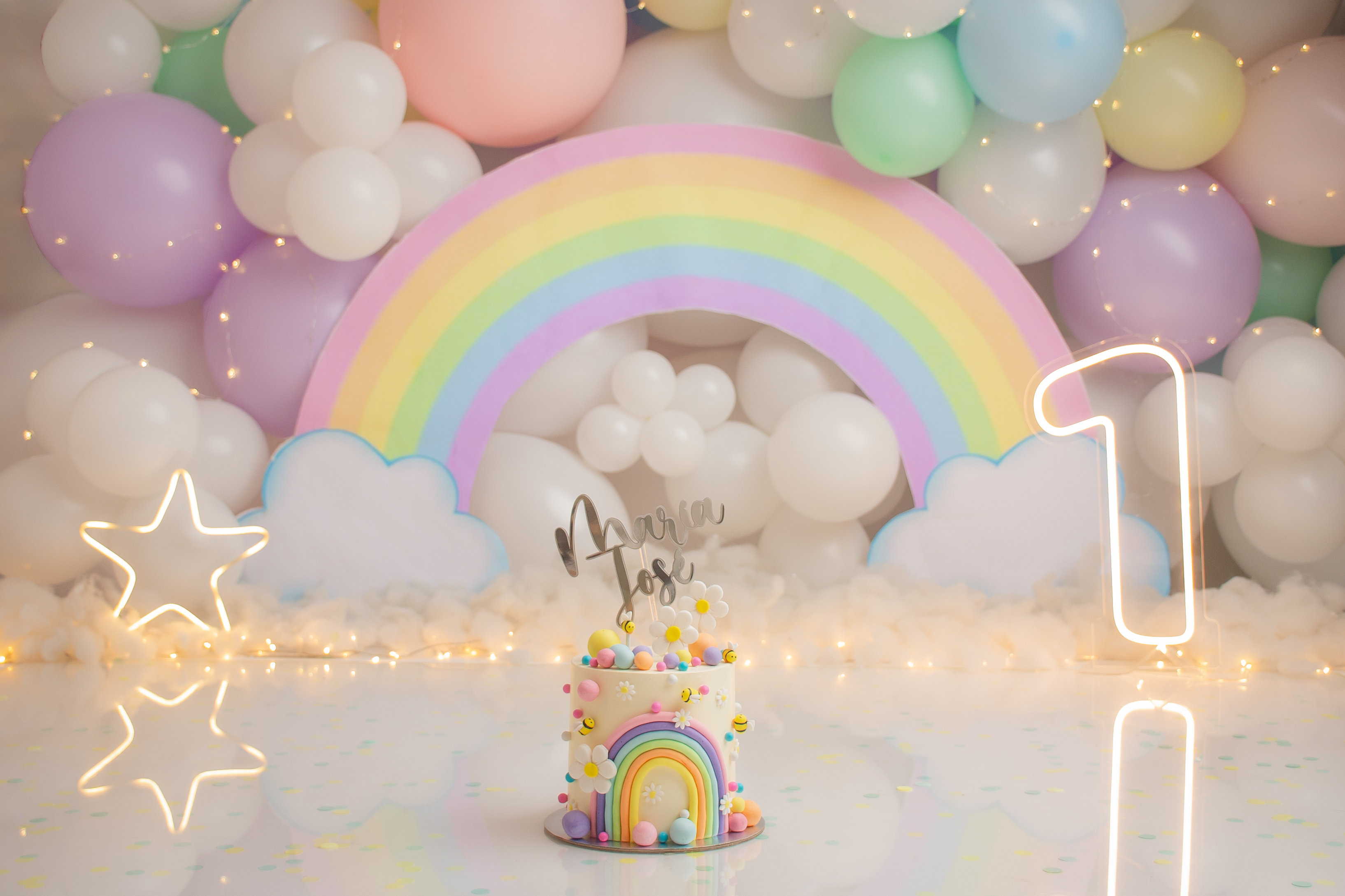 Set de Smash Cake diseñado por Pilar Nava